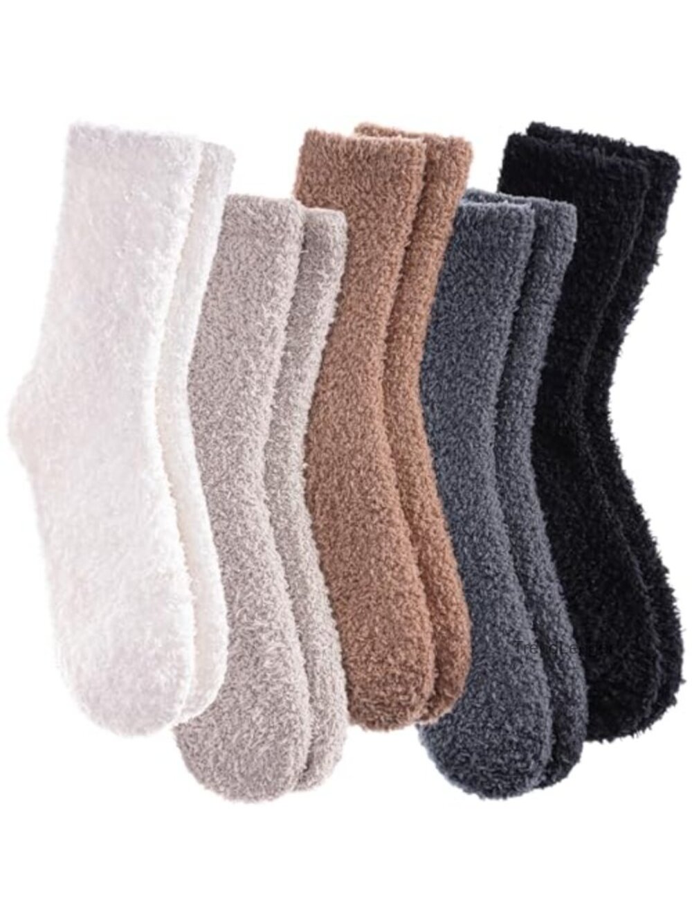 Womens Fuzzy Slipper Socks Microfiber Cozy Warm Crew Socks